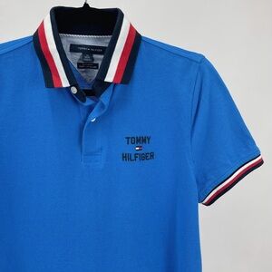 Tommy Hilfiger Blue Cotton Polo Shirt